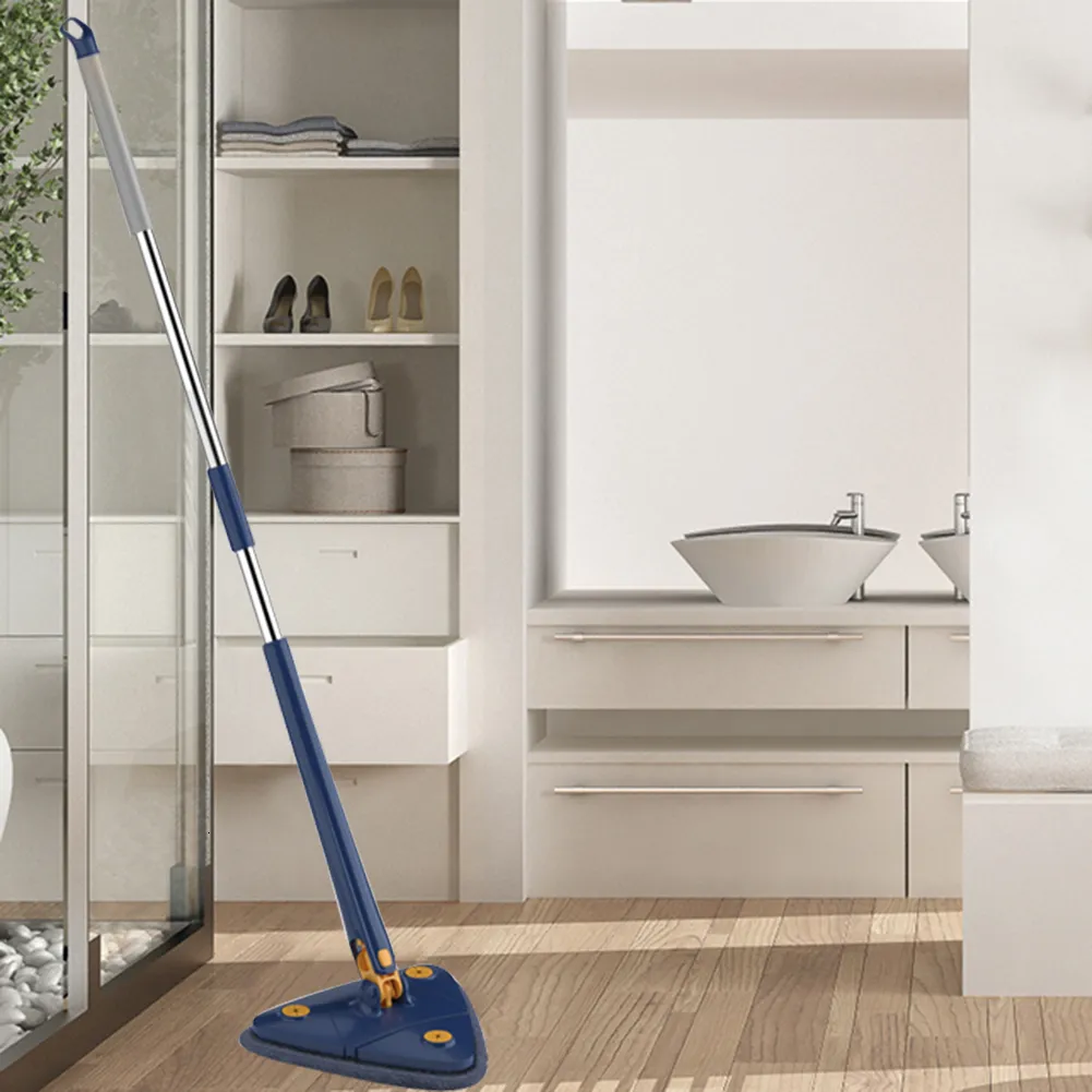 Serpillière télescopique avec réservoir intégré, permettant de nettoyer facilement les sols tout en contrôlant la distribution de liquide grâce à son réservoir pratique